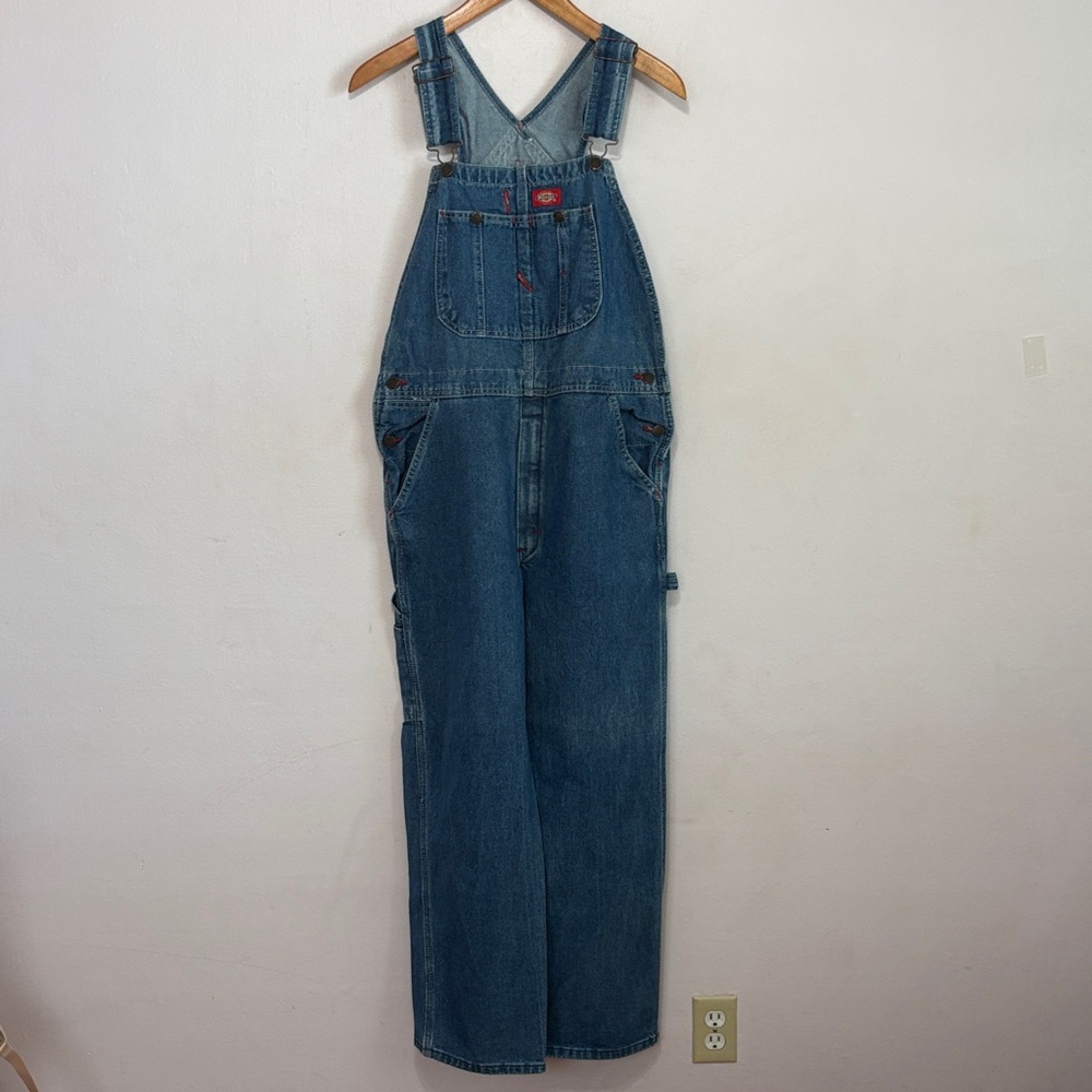 Dickies Men's Blue Denim Overalls - Classic Workwear